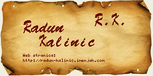 Radun Kalinić vizit kartica